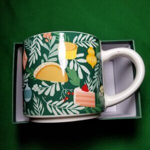 85°C 85 Degrees Bakery Limited Holiday Coffee Mug Green Collectible 16 oz NIB
